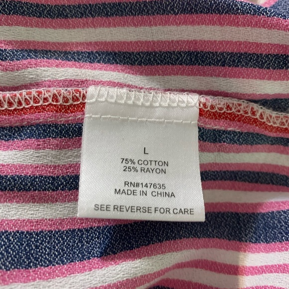 Romeo & Juliet Couture striped bell sleeve top Size Large - Picture 7 of 8